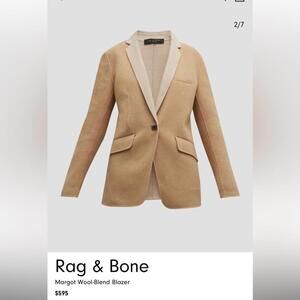 Rag & Bone Camel Wool-Blend Blazer